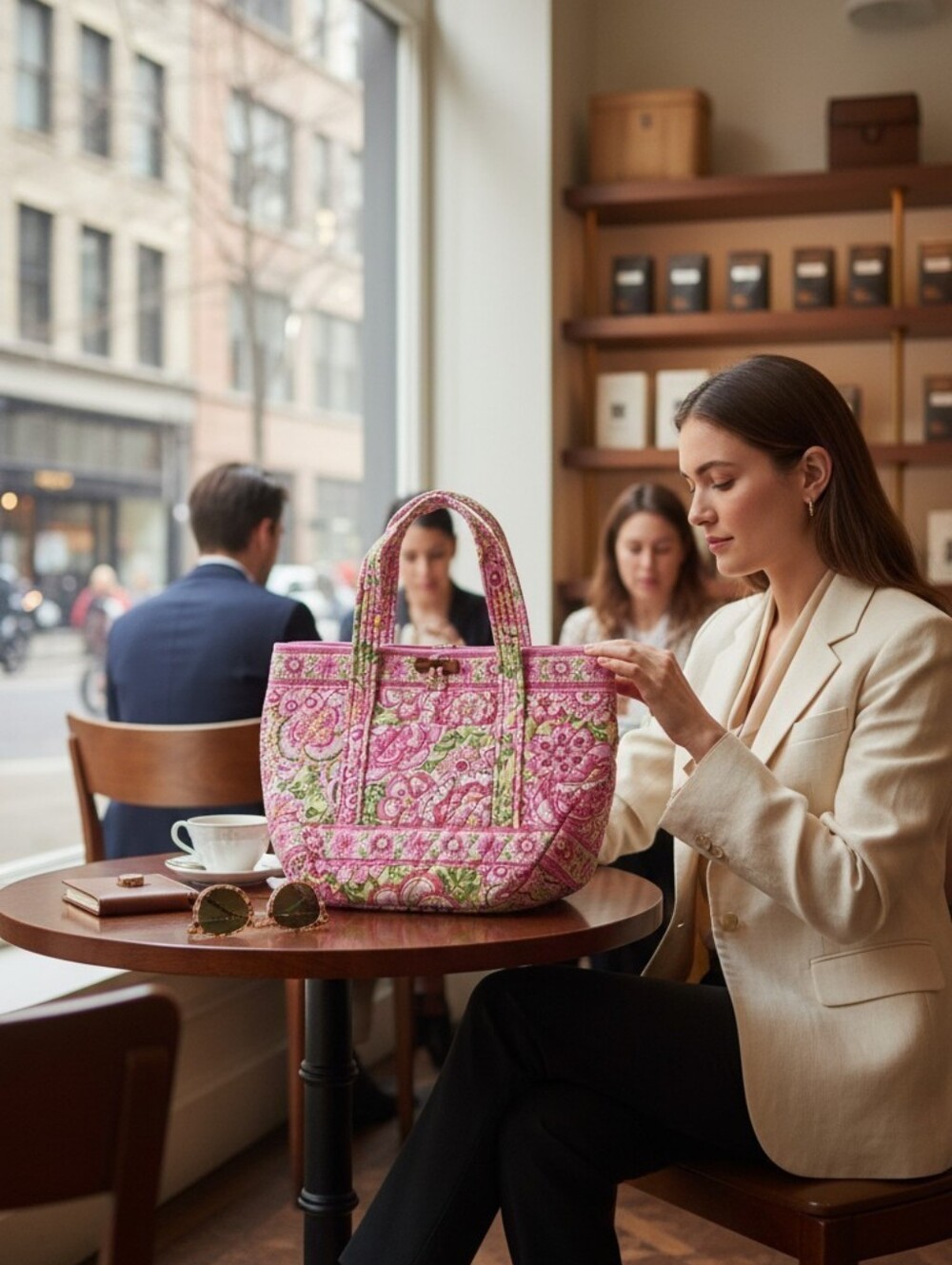 Vera Bradley Quilted Pink Paisley Small Tote Bag